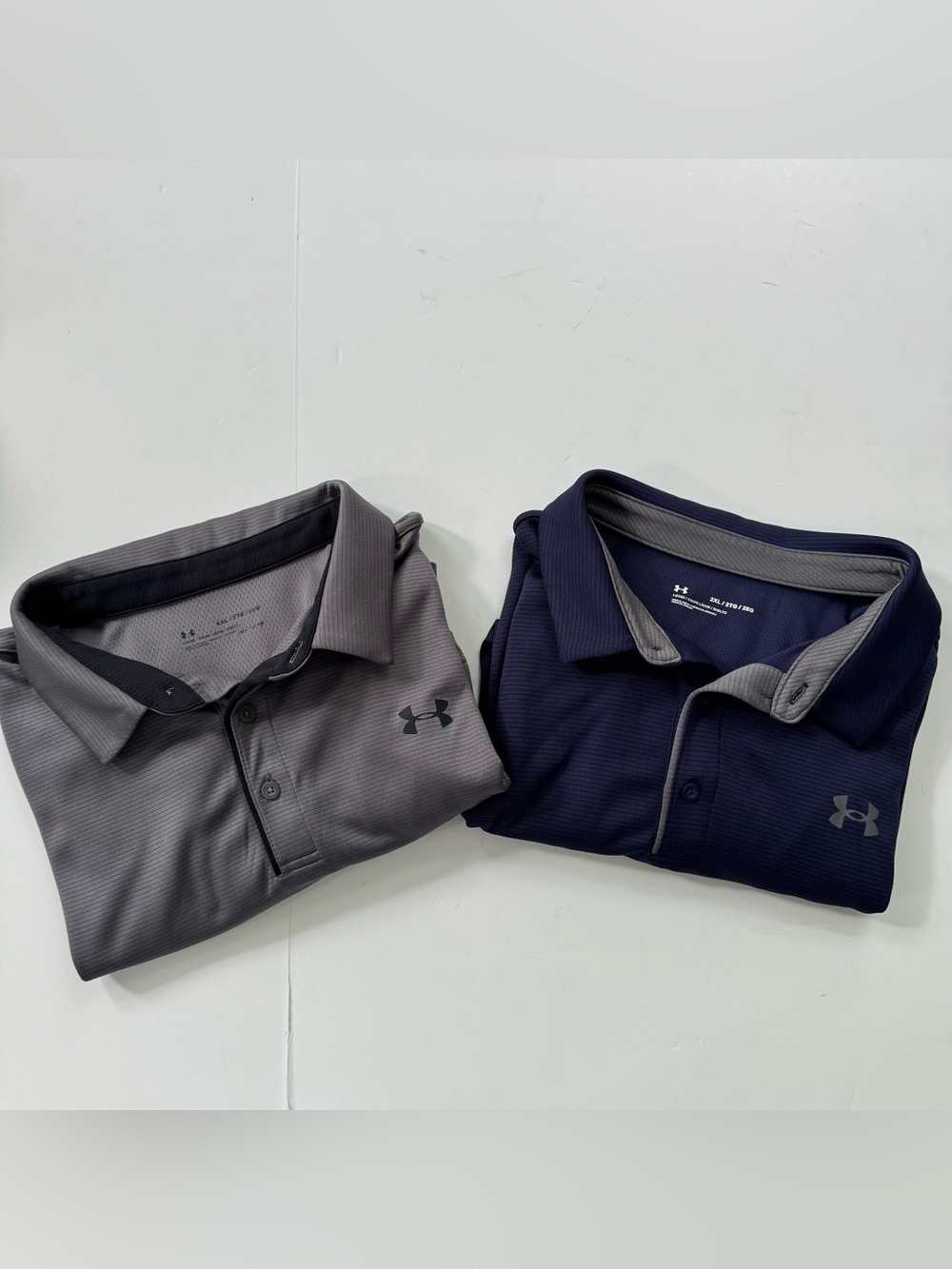 Under Armour Men's Polo Shirts - Gray and Navy Duo